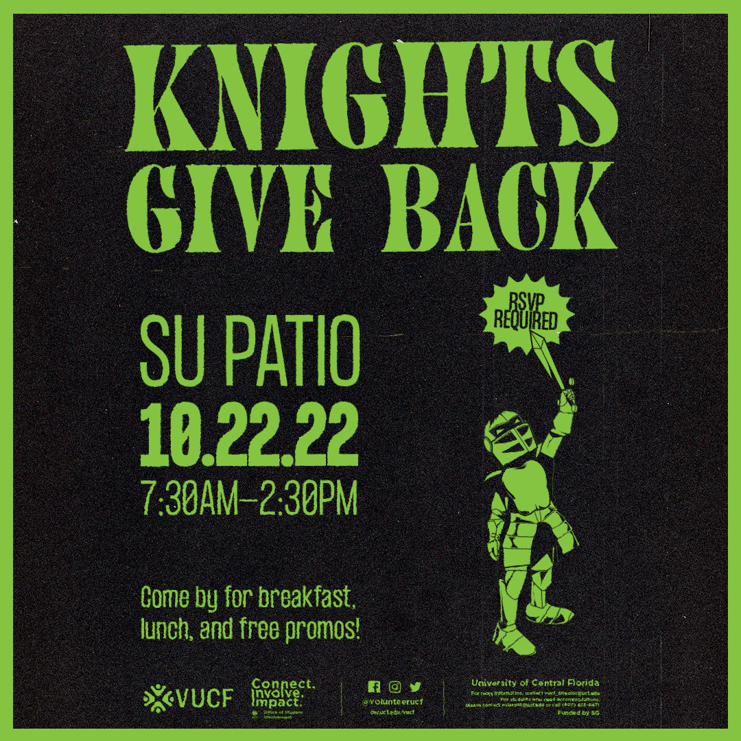 Knights give back, designed by Paula Kovach