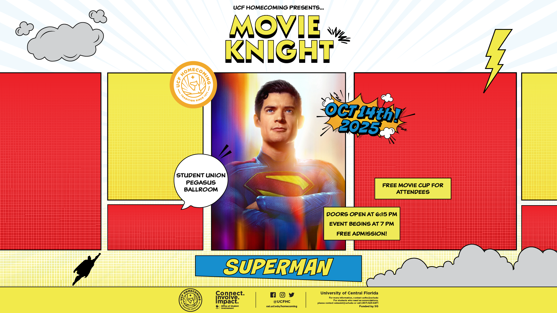 Opening Knight Event Image with students celebrating with Knightro.