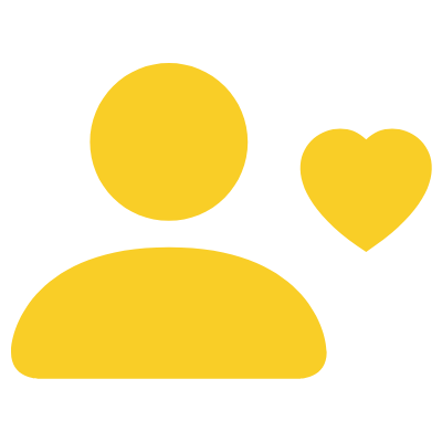 Gold Person Heart Icon