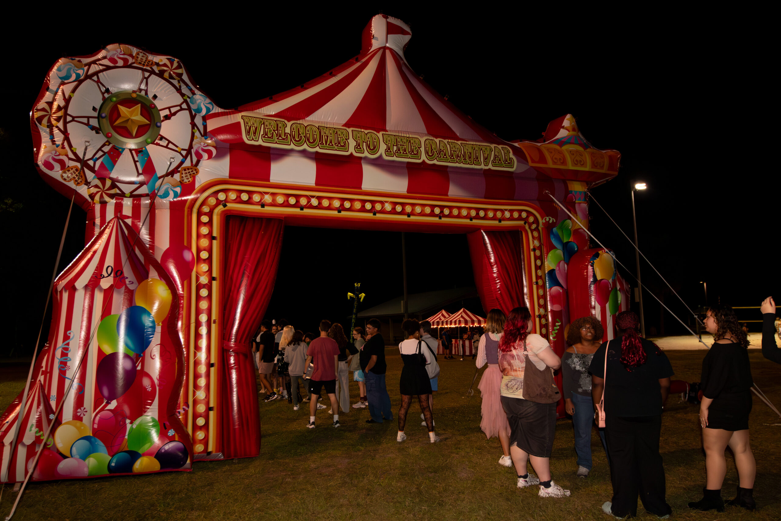 Halloween event with circus themes haunted house